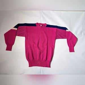 100% Wool Retro Pink Women's Sweater